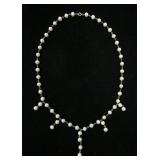 14K Yellow gold 16" cultured pearl necklace