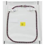 Sterling silver 18" emerald cut garnet necklace