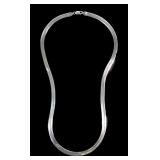 24" Sterling silver heavy herringbone necklace
