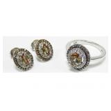 Sterling silver oval cut Andaluzite, approx.