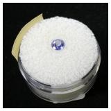 Round brilliant cut tanzanite, 0.45 ct.