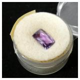 Rectangular mix cut amethyst, 2.05 ct.