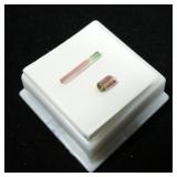 Watermelon tourmalines, 2 pcs., 1.25 ct. tw
