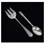 Pair Sterling serving pieces, 5.465 T. oz.