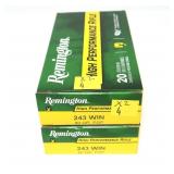 2- Boxes of .243 WIN. 80-grain PSP cartridges, 20