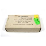 Box of 9mm Luger 115-grain Ball MC cartridges,