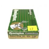 Box of 12 Ga. 2.75" Remington sabot slugs,