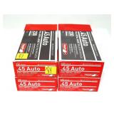 4- Boxes of .45 Auto 230-grain FMJ cartridges, 50