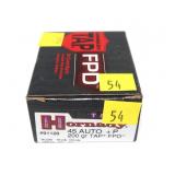 Box of Hornady Tap .45 Auto +P 200-grain TAP