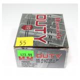 Box of Hornady Critical Duty .45 Auto +P 220-grain