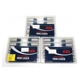 3- Cases of CCI 9mm shot shells No. 12 shot,