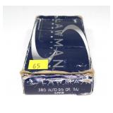 Box of .380 Auto 95-grain TMJ cartridges, 50 Rds.