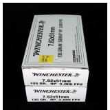 2- Boxes of 7.62x51mm 135-grain HP cartridges,