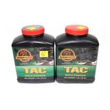 2- 1 lb. bottles of TAC rifle powder, -x2 bottles