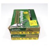 2- Boxes Remington 20 Ga. 2.75" Sabot slugs,
