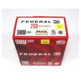 200-Round box of 9mm Luger 115-grain FMJ RN