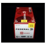 100-Round box of .45 Auto 230-grain FMJ cartridges