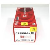 100-Round box of .45 Auto 230-grain FMJ cartridges