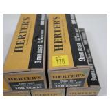 5- Boxes of 9mm Luger 115-grain FMJ Herter
