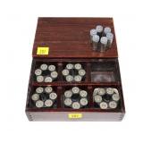 Lot, six .45 Auto speed loaders with custom box