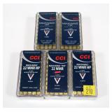 5- Cases of CCI .22 Mag. Maxi-Mag hollow point