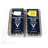 2- Cases of CCI .22 LR Pistol Match cartridges,