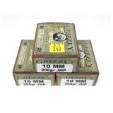 3- Boxes of 10mm 200-grain JHP Grizzly cartridges,