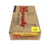 Box of Hornady 7mm-08 139-grain SST cartridges,