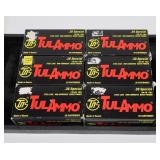 6- Boxes of .38 SPL 130-grain FMJ cartridges,