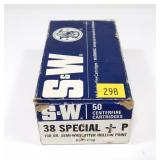 Box of .38 SPL +P 158-grain semi-wadcutter hollow