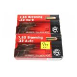 2- Boxes of .32 Auto (7.62 Browning) 73-grain FMJ