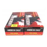 2- Boxes of .223 REM 50-grain JHP cartridges,