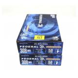 2- Boxes of .308 WIN 150-grain JSP cartridges,