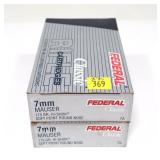 2- Boxes of 7mm Mauser 175-grain SP RN cartridges