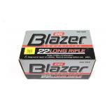 Brick of 500 CCI Blazer .22 LR cartridges,