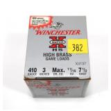 Box of .410 Ga. 3" No. 7.5 game loads, 25 rounds