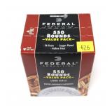 Box of 550 .22 LR hollow point cartridges, 550 Rds