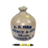 "C.E. ORR Syrup & Jug 45 CTS., Camden N.Y"