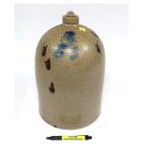 3 Gal. decorated jug, repaired on spout