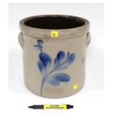 J. Fisher & Co. Lyons NY 3 Gal. decorated crock,