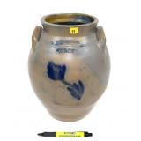 J. Clark & Co. Troy 2 Gal. decorated crock,