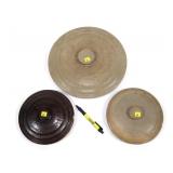 Lot: 3 Stonewear Lids,