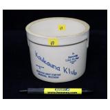 Stonewear Crock, "Kaukauna Klub"