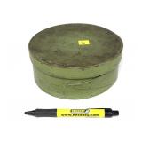 Primitive wooden Cheese box, 7" Diameter, 3" H