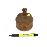 Primitive wooden Butter press Mold, wheat carving