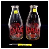 Lot: 2 Glass Milk jars,