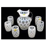 Fenton Set of Dot Optic White French Opalescent