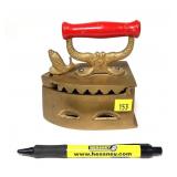 Brass Iron with Coy Fish, 5.5" H.