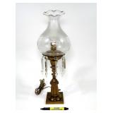 Brass Electified Gone with the Wind Style Lamp,