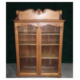 Oak 2 Door Bookcase,
